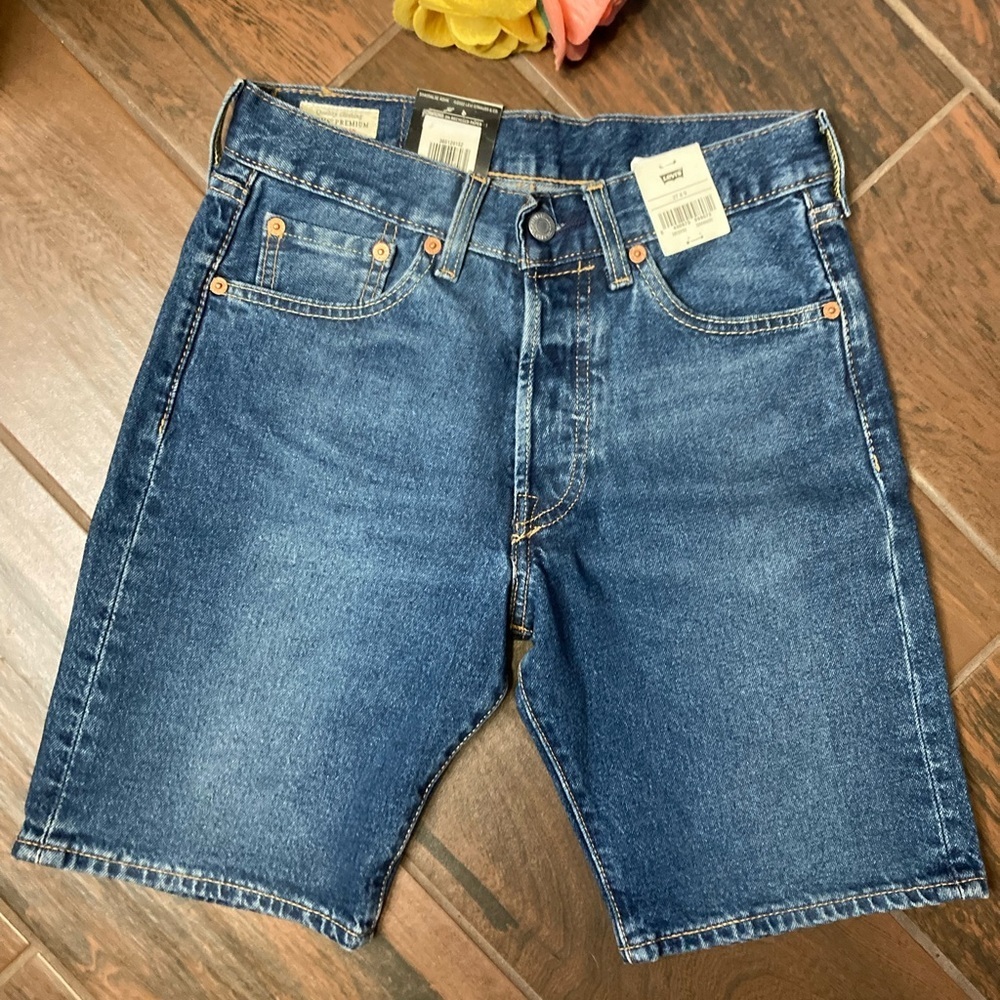 Levi’s Premium Dark Wash Denim Shorts